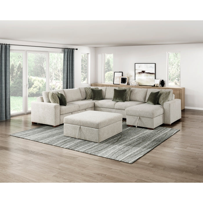 8548-VCCL Convertible Armless Storage Chaise with Click Motion Back - 8548-VCCL