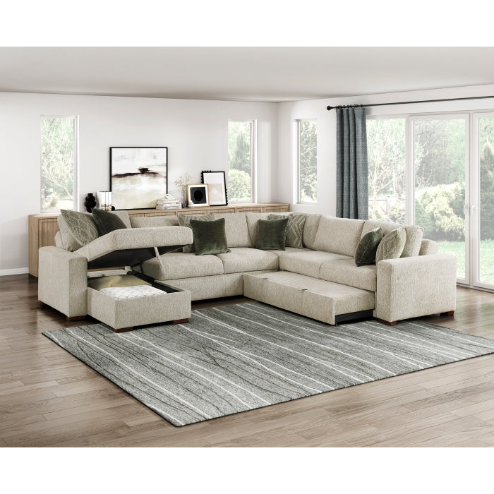8548-VCCL Convertible Armless Storage Chaise with Click Motion Back - 8548-VCCL