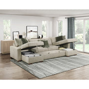 8548-VCCL Convertible Armless Storage Chaise with Click Motion Back - 8548-VCCL