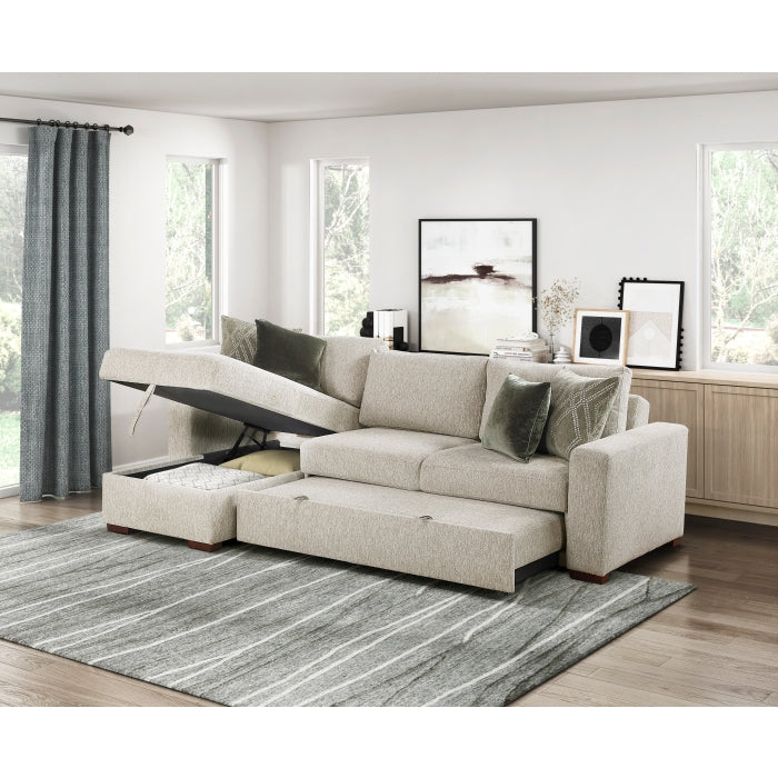 8548-VCCL Convertible Armless Storage Chaise with Click Motion Back - 8548-VCCL