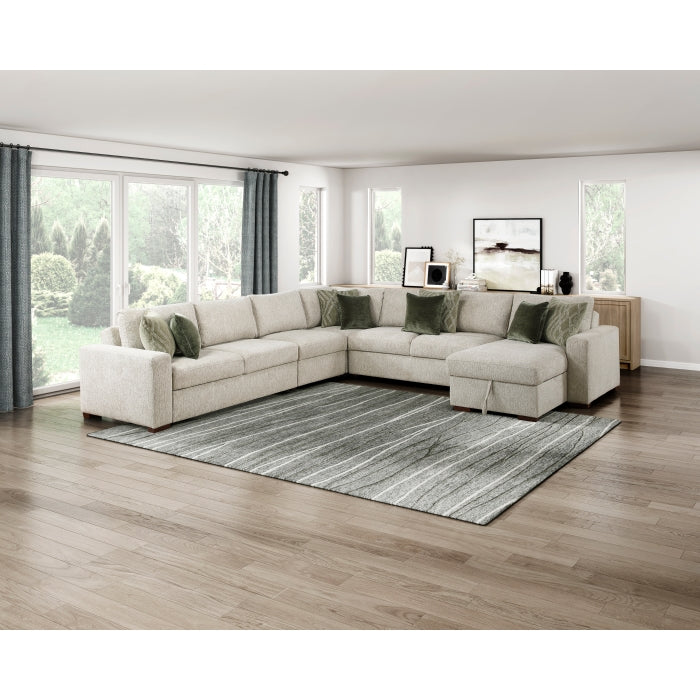 8548-VCCL Convertible Armless Storage Chaise with Click Motion Back - 8548-VCCL