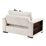 8548BE-215ACLA2* (2)Convertible Chair and Half with Pull-out Bed, Click Motion Back, Two Arms with Shelves and Charging Ports - 8548BE-215ACLA2*