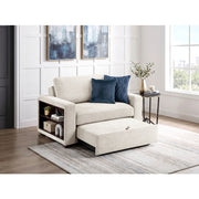 8548BE-215ACLA2* (2)Convertible Chair and Half with Pull-out Bed, Click Motion Back, Two Arms with Shelves and Charging Ports - 8548BE-215ACLA2*