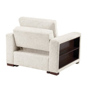 8548BE-2ACCLA2* (2)Convertible Chair with Pull-out Bed, Click Motion Back, Two Arms with Shelves and Charging Ports - 8548BE-2ACCLA2*