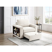 8548BE-2ACCLA2* (2)Convertible Chair with Pull-out Bed, Click Motion Back, Two Arms with Shelves and Charging Ports - 8548BE-2ACCLA2*