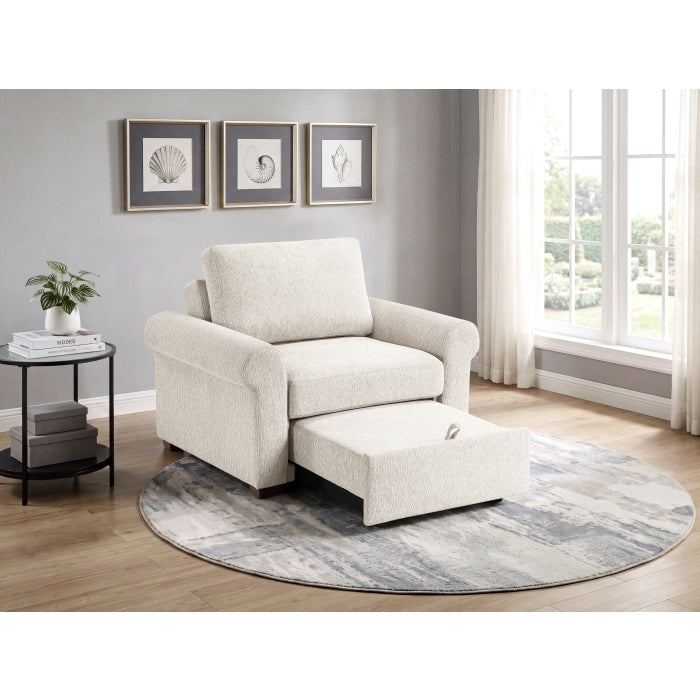 8548BE-2ACCLA4* (2)Convertible Chair with Pull-out Bed, Click Motion Back and Two Roll Arms - 8548BE-2ACCLA4*
