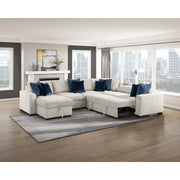 8548BE-2ACL Convertible Armless 2-Seater with Pull-out Bed and Click Motion Back - 8548BE-2ACL