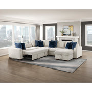 8548BE-2ACL Convertible Armless 2-Seater with Pull-out Bed and Click Motion Back - 8548BE-2ACL