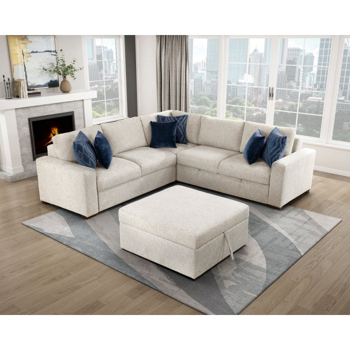 8548BE-2ACL Convertible Armless 2-Seater with Pull-out Bed and Click Motion Back - 8548BE-2ACL