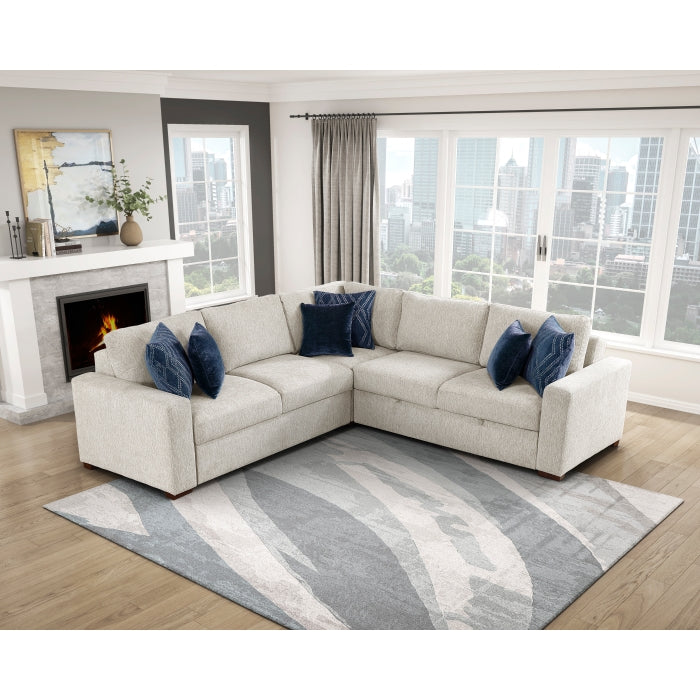 8548BE-2ACL Convertible Armless 2-Seater with Pull-out Bed and Click Motion Back - 8548BE-2ACL