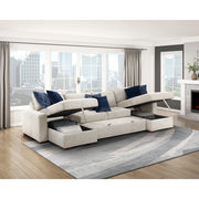 8548BE-2ACL Convertible Armless 2-Seater with Pull-out Bed and Click Motion Back - 8548BE-2ACL