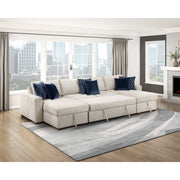 8548BE-2ACL Convertible Armless 2-Seater with Pull-out Bed and Click Motion Back - 8548BE-2ACL