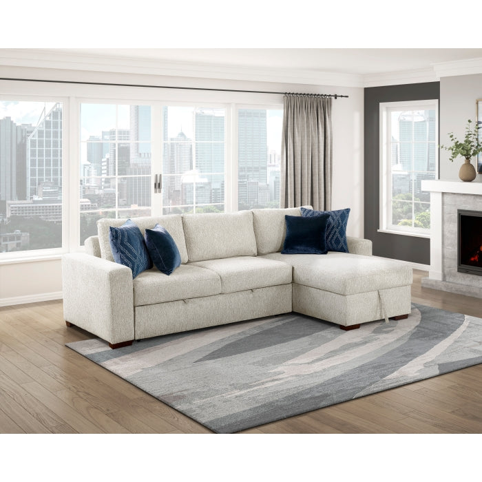 8548BE-2ACL Convertible Armless 2-Seater with Pull-out Bed and Click Motion Back - 8548BE-2ACL