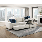 8548BE-2ACL Convertible Armless 2-Seater with Pull-out Bed and Click Motion Back - 8548BE-2ACL