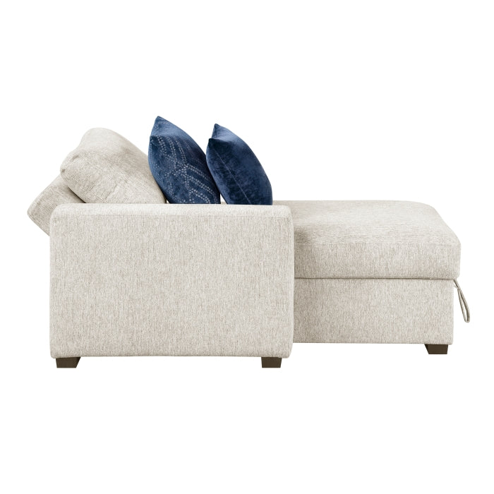 8548BE*2VCA (2)Convertible Chaise Lounge with Arms and Hidden Storage, Click Motion Back - 8548BE*2VCA