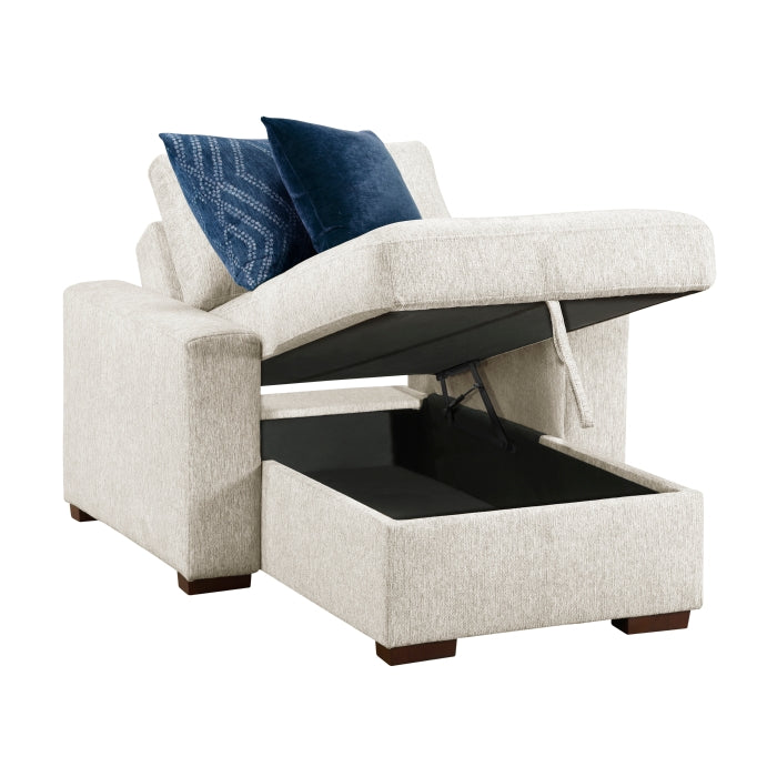 8548BE*2VCA (2)Convertible Chaise Lounge with Arms and Hidden Storage, Click Motion Back - 8548BE*2VCA