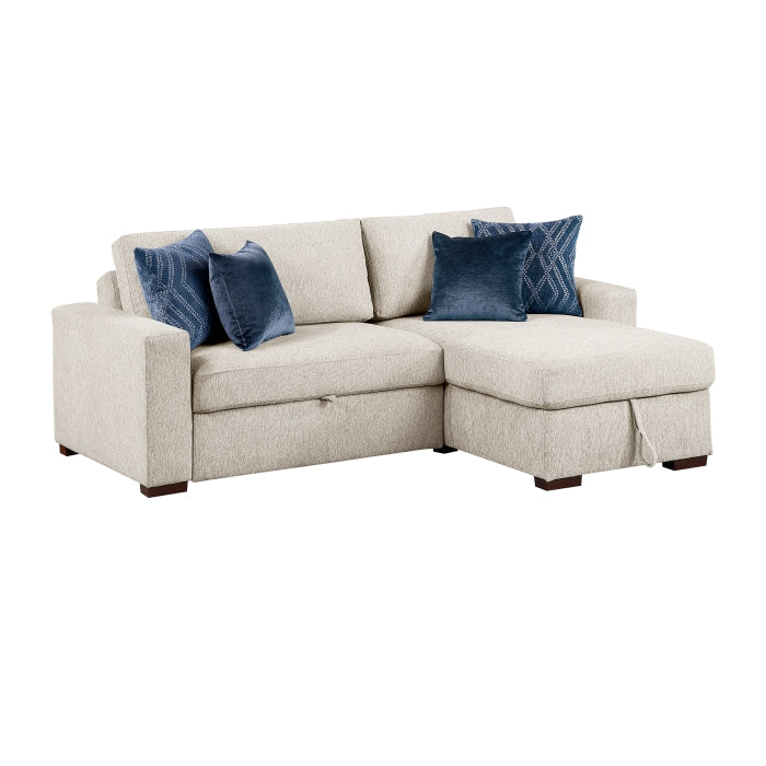 8548BE*3VC15ACLA (3)2-Piece Sectional with Reversible Chaise, Pull-out Bed and Hidden Storage, Click Motion Back - 8548BE*3VC15ACLA
