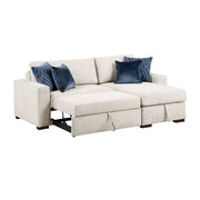 8548BE*3VC15ACLA (3)2-Piece Sectional with Reversible Chaise, Pull-out Bed and Hidden Storage, Click Motion Back - 8548BE*3VC15ACLA