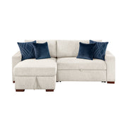8548BE*3VC15ACLA2 (3)2-Piece Sectional with Reversible Chaise, Pull-out Bed and Hidden Storage, Click Motion Back - 8548BE*3VC15ACLA2