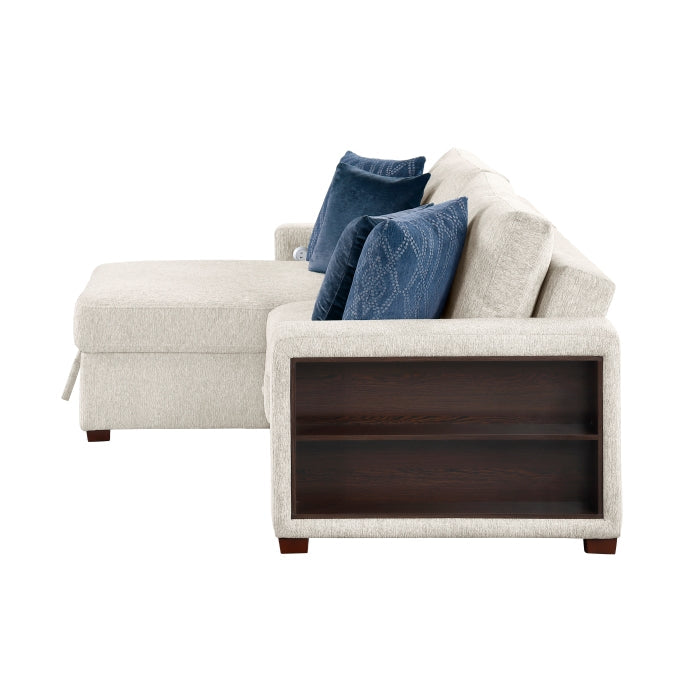 8548BE*3VC15ACLA2 (3)2-Piece Sectional with Reversible Chaise, Pull-out Bed and Hidden Storage, Click Motion Back - 8548BE*3VC15ACLA2