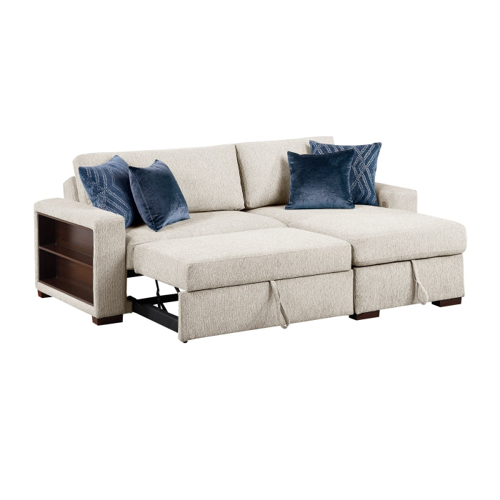 8548BE*3VC15ACLA2 (3)2-Piece Sectional with Reversible Chaise, Pull-out Bed and Hidden Storage, Click Motion Back - 8548BE*3VC15ACLA2