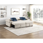 8548BE*3VC15ACLA4 (3)2-Piece Sectional with Reversible Chaise, Pull-out Bed and Hidden Storage, Click Motion Back - 8548BE*3VC15ACLA4