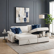 8548BE*3VC15ACLA4 (3)2-Piece Sectional with Reversible Chaise, Pull-out Bed and Hidden Storage, Click Motion Back - 8548BE*3VC15ACLA4