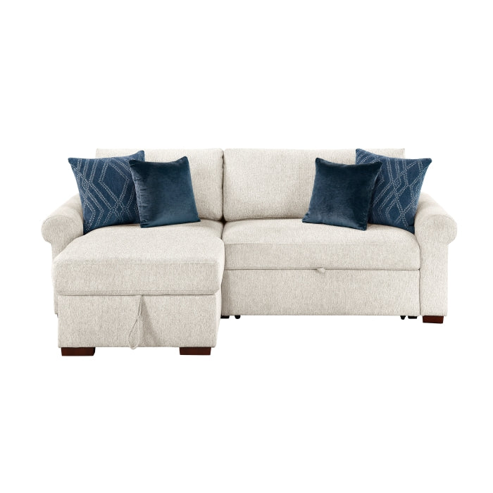 8548BE*3VC15ACLA4 (3)2-Piece Sectional with Reversible Chaise, Pull-out Bed and Hidden Storage, Click Motion Back - 8548BE*3VC15ACLA4