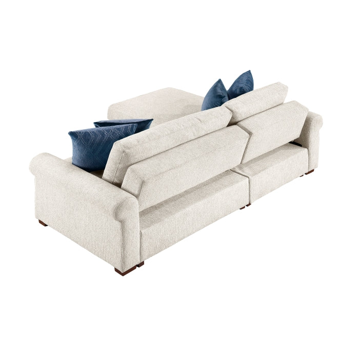 8548BE*3VC15ACLA4 (3)2-Piece Sectional with Reversible Chaise, Pull-out Bed and Hidden Storage, Click Motion Back - 8548BE*3VC15ACLA4