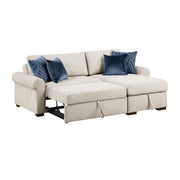 8548BE*3VC15ACLA4 (3)2-Piece Sectional with Reversible Chaise, Pull-out Bed and Hidden Storage, Click Motion Back - 8548BE*3VC15ACLA4