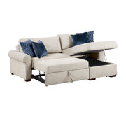 8548BE*3VC15ACLA4 (3)2-Piece Sectional with Reversible Chaise, Pull-out Bed and Hidden Storage, Click Motion Back - 8548BE*3VC15ACLA4