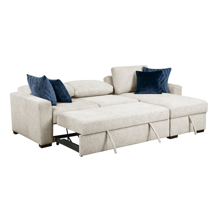 8548BE*3VC2ACLA (3)2-Piece Sectional with Reversible Chaise, Pull-out Bed and Hidden Storage, Click Motion Back - 8548BE*3VC2ACLA