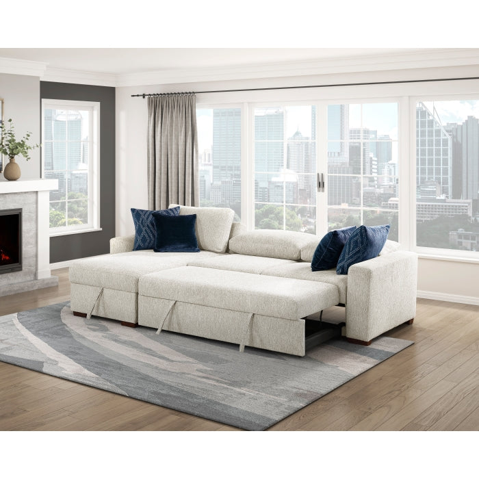 8548BE*3VC2ACLA (3)2-Piece Sectional with Reversible Chaise, Pull-out Bed and Hidden Storage, Click Motion Back - 8548BE*3VC2ACLA