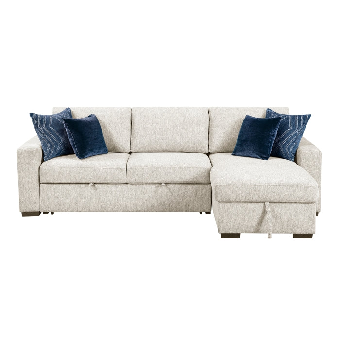 8548BE*3VC2ACLA (3)2-Piece Sectional with Reversible Chaise, Pull-out Bed and Hidden Storage, Click Motion Back - 8548BE*3VC2ACLA