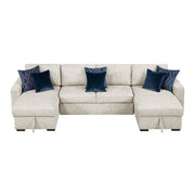 8548BE*42VC2AA (4)3-Piece Sectional with Convertible and Reversible Chaise,  Hidden Storage, Click Motion Back - 8548BE*42VC2AA