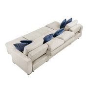 8548BE*42VC2ACLA (4)3-Piece Sectional with Reversible Chaises, Pull-out Bed and Hidden Storage, Click Motion Back - 8548BE*42VC2ACLA