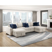 8548BE*42VC2ACLA (4)3-Piece Sectional with Reversible Chaises, Pull-out Bed and Hidden Storage, Click Motion Back - 8548BE*42VC2ACLA
