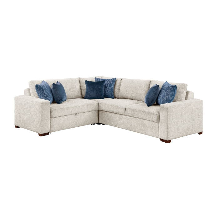 8548BE*4SC15ACLA (4)3-Piece Sectional with Pull-out Bed and Click Motion Back - 8548BE*4SC15ACLA