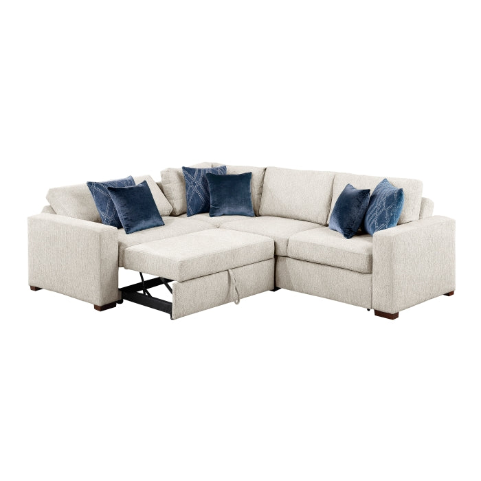 8548BE*4SC15ACLA (4)3-Piece Sectional with Pull-out Bed and Click Motion Back - 8548BE*4SC15ACLA