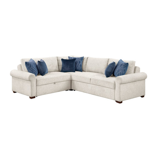 8548BE*4SC15ACLA4 (4)3-Piece Sectional with Pull-out Bed and Click Motion Back - 8548BE*4SC15ACLA4