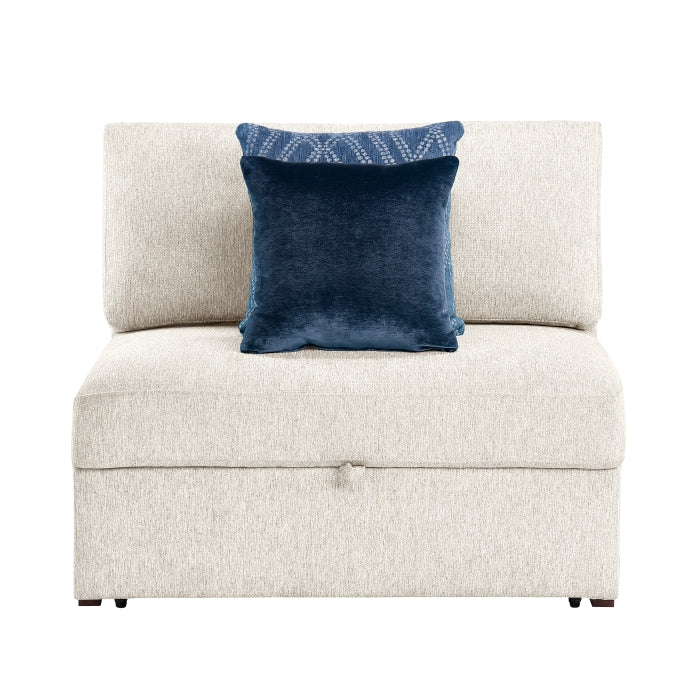 8548BE*4SC15ACLA4 (4)3-Piece Sectional with Pull-out Bed and Click Motion Back - 8548BE*4SC15ACLA4