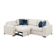 8548BE*4SCACCLA (4)3-Piece Sectional with Pull-out Bed and Click Motion Back - 8548BE*4SCACCLA