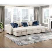8548BE*4VC15ACLA (4)3-Piece Sectional with Two Reversible Chaises, Pull-out Bed, Hidden Storage, Click Motion Back and Two Track Arms - 8548BE*4VC15ACLA