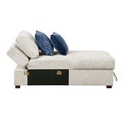 8548BE*4VC15ACLA4 (4)3-Piece Sectional with Two Reversible Chaises, Pull-out Bed, Hidden Storage, Click Motion Back and Two Roll Arms - 8548BE*4VC15ACLA4