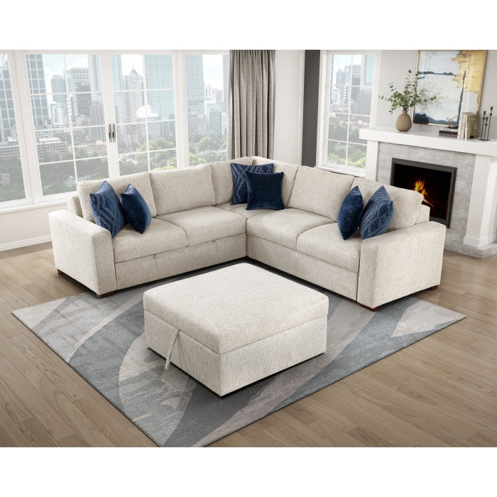 8548BE*52ACLCR2AAOT (5)4-Piece Sectional with Pull-out Bed and Ottoman - 8548BE*52ACLCR2AAOT