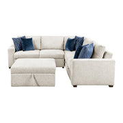 8548BE*52ACLCR2AAOT (5)4-Piece Sectional with Pull-out Bed and Ottoman - 8548BE*52ACLCR2AAOT