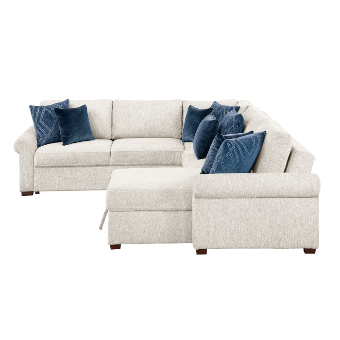 8548BE*5SC15ACLA4 (5)4-Piece Sectional with Reversible Chaise, Pull-out Bed, Hidden Storage and Click Motion Back - 8548BE*5SC15ACLA4