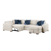 8548BE*5SCACCLA (5)4-Piece Sectional with Reversible Chaise, Pull-out Bed, Hidden Storage and Click Motion Back - 8548BE*5SCACCLA