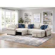 8548BE*5SCACCLA4 (5)4-Piece Sectional with Reversible Chaise, Pull-out Bed, Hidden Storage and Click Motion Back - 8548BE*5SCACCLA4