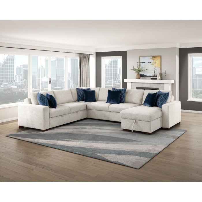 8548BE*5VC2ACR2ACLA (5)4-Piece Sectional with Reversible Chaise, Pull-out Bed and Hidden Storage - 8548BE*5VC2ACR2ACLA
